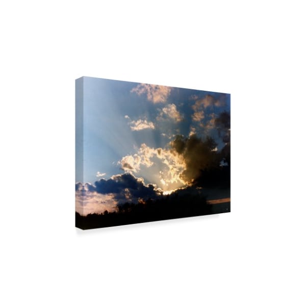 Audrey 'Sunset On Dark Clouds' Canvas Art,14x19